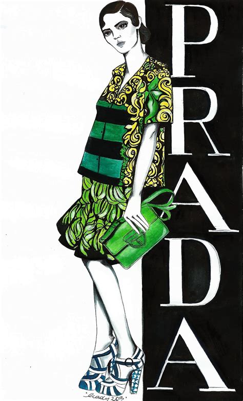 prada fashion illustrations|Fashion art for Prada .